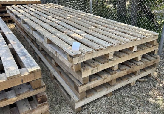 (4) Wooden Pallets 52" x 148-1/2" x 6-1/2"
