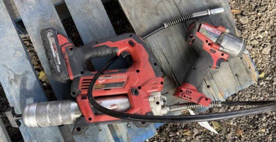 Milwaukee Grease Gun, Mid-Torque Impact Wrench &