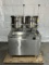 Cleveland Dual Table Top Tiliting Steam Kettles on Stainless Drain Table