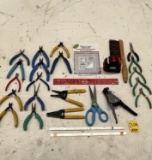 Assorted Wire Strippers, Crimpers, Scissors, Etc.