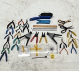 Assorted Wire Strippers, Crimpers, Scissors, Etc.