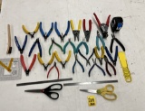 Assorted Wire Strippers, Crimpers, Scissors, Etc.
