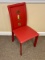 B- Red Vinyl Modern Office Chair