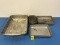B- Assorted Aluminum Pans; 4 Pcs