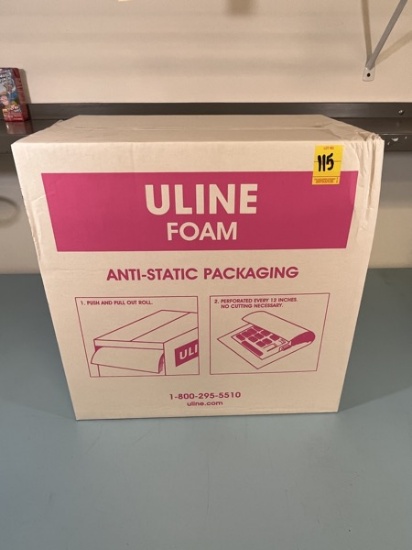B- Uline Foam Anti-Static Packaging; New Unopened Box