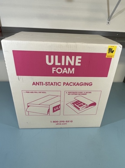 B- Uline Foam Anti-Static Packaging; New Unopened Box