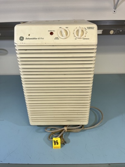 B- G E Dehumidifier on Casters; Model AHG40LBG1