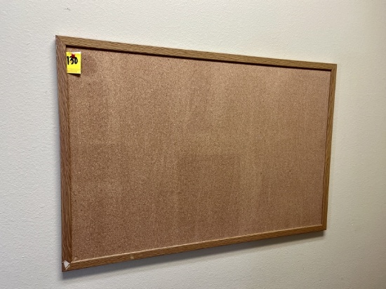 B- Wooden Frame Cork Message Board