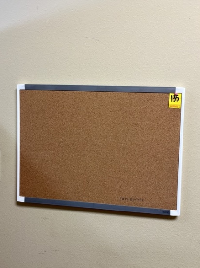 B- Wooden Frame Cork Message Board