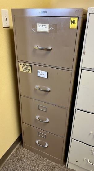 B- Anderson Hickey Four Drawer Metal Filing Cabinet