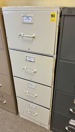 B-Anderson Hickey Four Drawer Metal Filing Cabinet