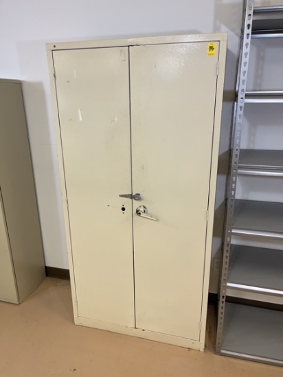 B- Metal Double Door Metal Cabinet with Adjustable Shelves