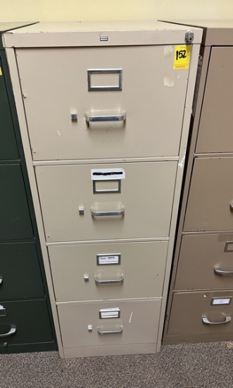 B-Anderson Hickey Four Drawer Metal Filing Cabinet