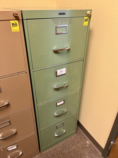 B-Anderson Hickey Four Drawer Metal Filing Cabinet