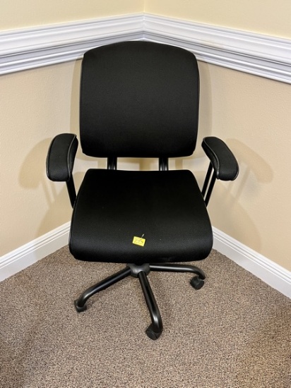 B- Adjustable Five Point Caster Metal Base Office Chair
