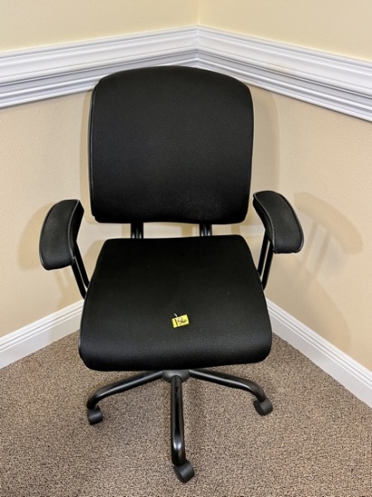 B- Adjustable Five Point Caster Metal Base Office Chair