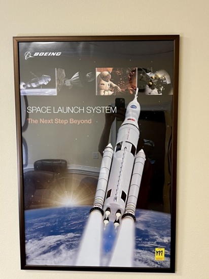 B- Boeing Space Launch System Framed Poster