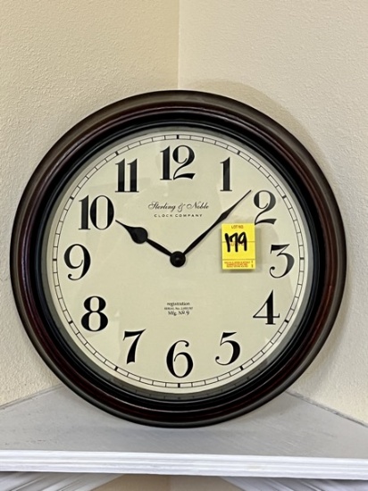 B- Sterling & Noble Clock; No. 9