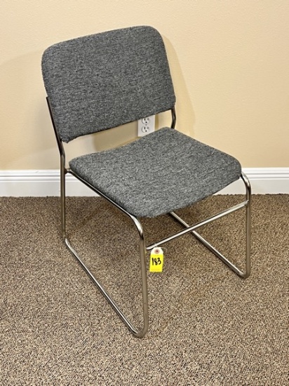 B- Upholstered and Metal Office Chair