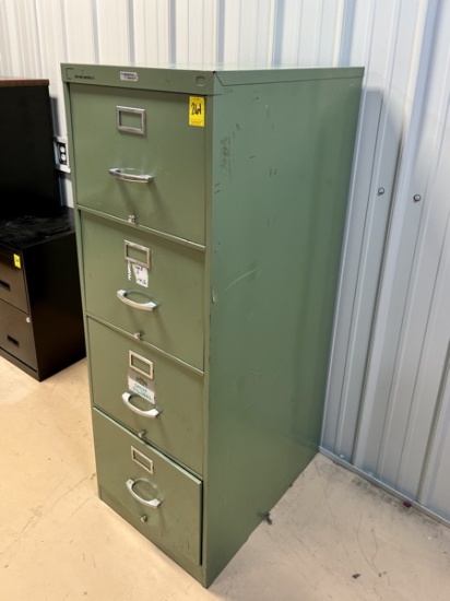 B- Anderson Hickey Four Drawer Metal Filing Cabinet