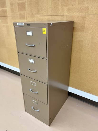 A- Anderson Hickey Four Drawer Metal Filing Cabinet