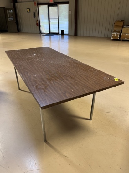 C- Laminate Top Work Table With Metal Base