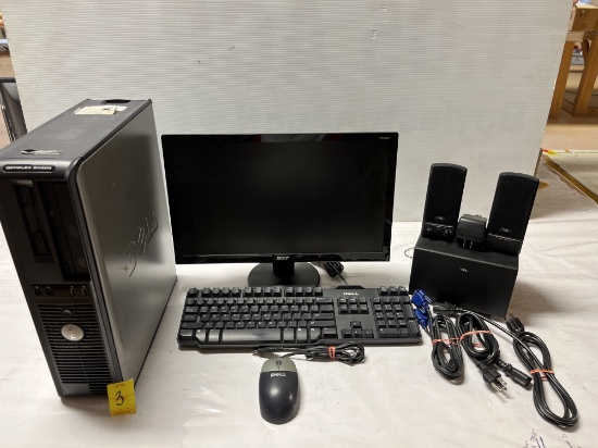 Dell Optiflex GX620 Computer, 18" ACER P168H Monitor, Keyboard and Mouse