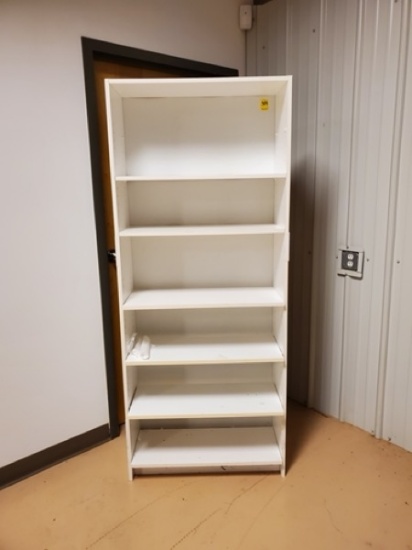 C- Laminate Six Adjustable Shelf Bookcase