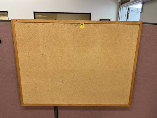 C- Wooden Frame Cork Message Board