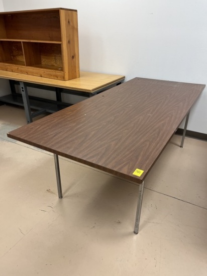 C- Laminate Top Work Table with Metal Base