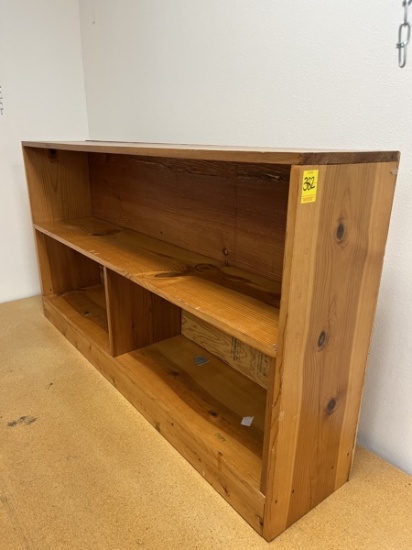 C- Three Compartment Pine Cabinet/Bookcase