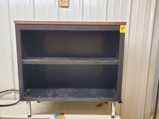 C- Metal Two Tier Bookcase with Laminate Top