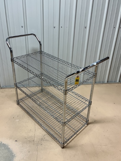 3 Tier Metal Utility Cart; No Casters