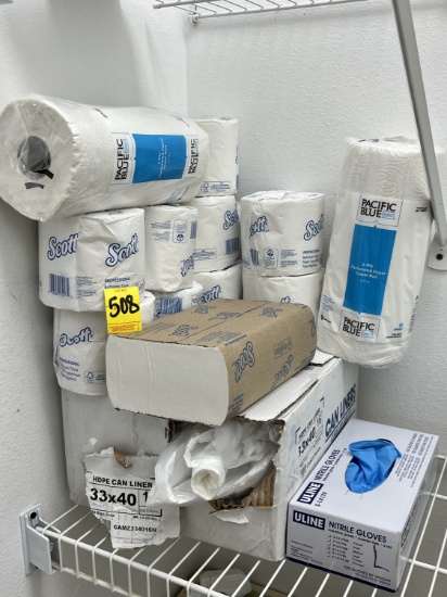 13" X 40" Can Liners, Paper Towels, Toilet Paper, Etc.