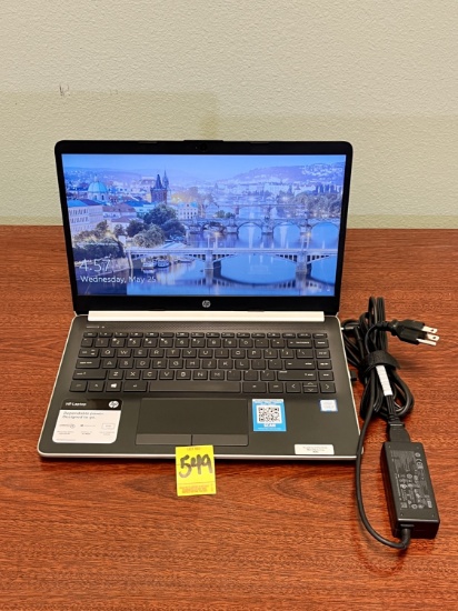 HP Laptop; Model 14CF00062X, S/N: 5CG90740BZ