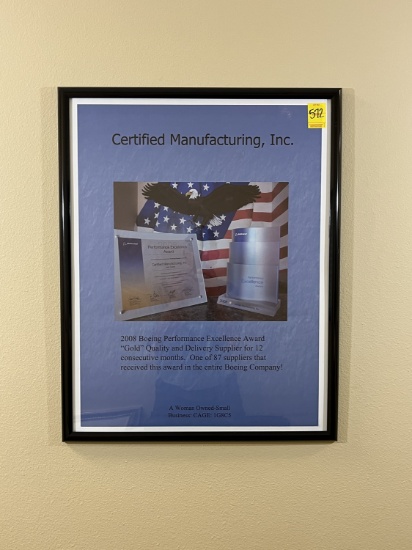 CMI Boeing Award Framed Print
