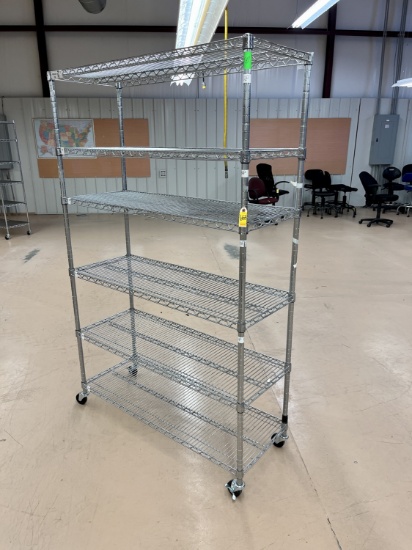 Seville Classic Six Tier Shelf Unit on Casters
