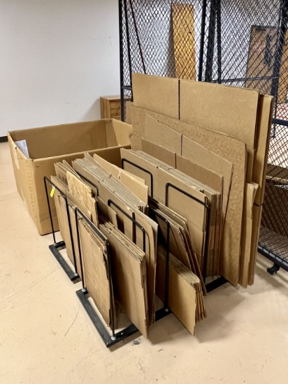 Metal Slotted Box Racks with Assorted Size Boxes