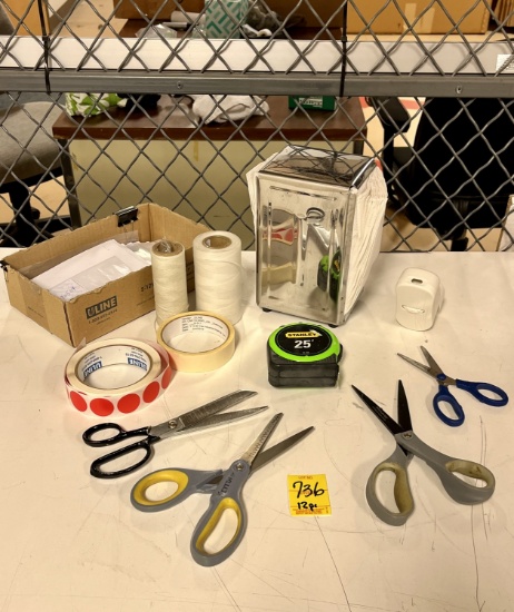 Scissors, Napkin Holder and Stanley Measuring Tape