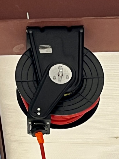Air Hose Reel with Hose**Bring 16' Ladder and Tools to Remove**
