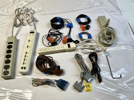 Assorted Multiplugs, Cables, ESD Cables, Etc.