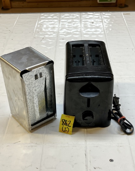 San Jamar Metal Napkin Holder and Electric Toaster; Model 22612