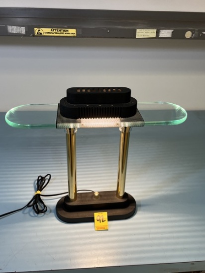 B- Metal And Glass Desk Lamp