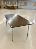 A- Laminate Top Work Table with Metal Base