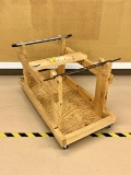 A- Handmade Wooden Frame Wire Cart