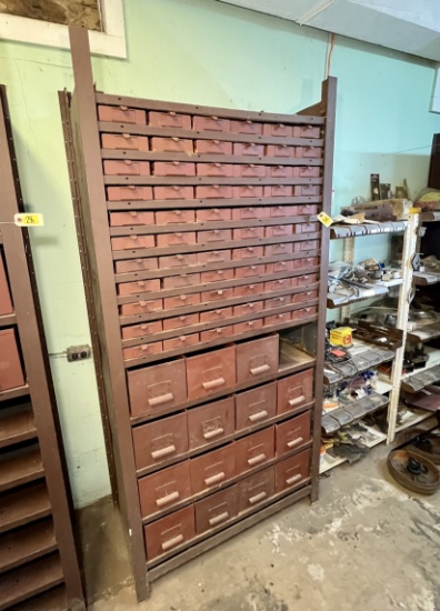 SW- Heavy Steel Parts Cabinet, Missing 1 Tray, 15 Shelves