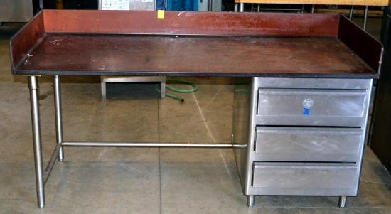 Stainless Steel Table w/ Composite Top