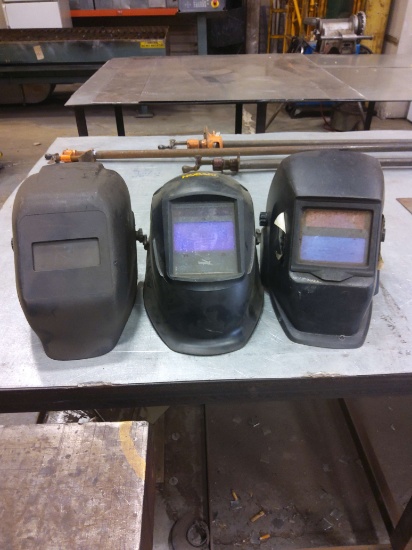 3 welding helmets