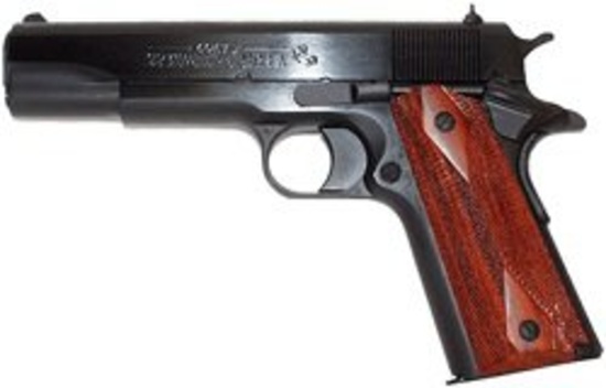 COLT 1991 45ACP 5" FS 7-SHOT BLUED ROSEWOOD, NEW IN BOX, 01991,