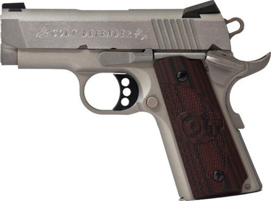 COLT DEFENDER .45ACP FS 3" ALLOY/SS G10 BLACK CHERRY  Item Number: G07000XE , NEW IN BOX